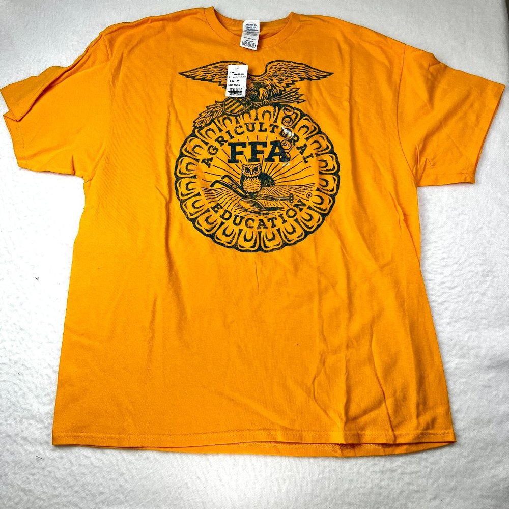 Future Farmer's of America FFA NWT T-Shirt Sz 2X Gold Blue Agricultural Ed